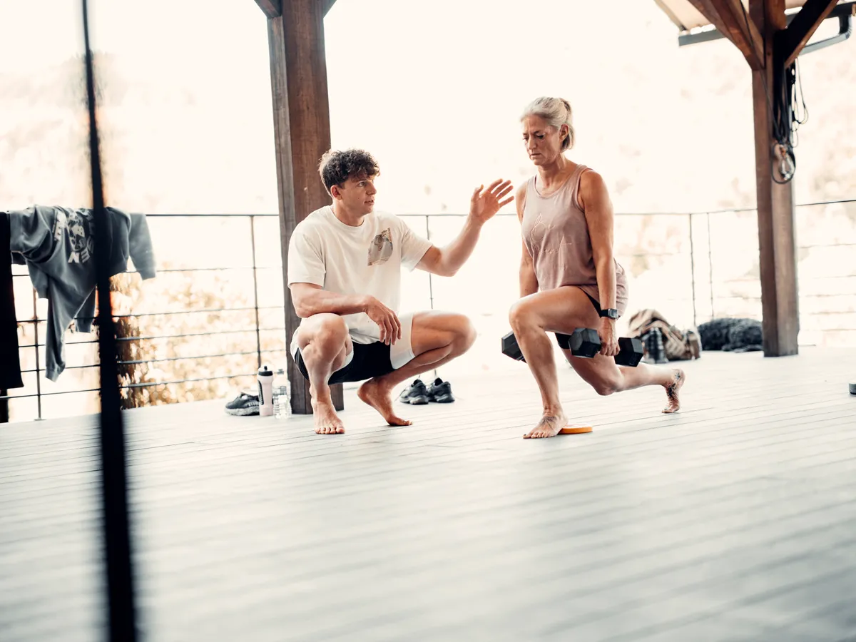 Somatic movement coaching session at Elysium Retreats in Portugal