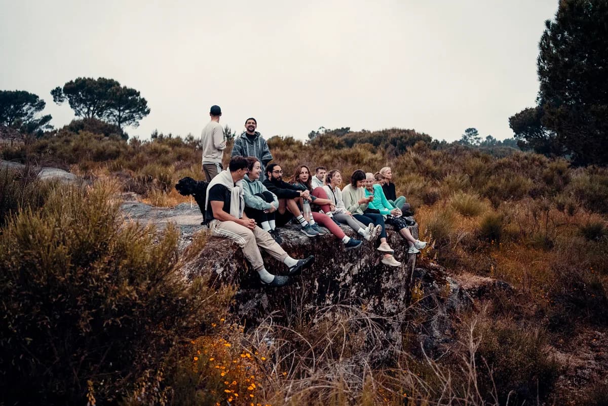 Elysium Retreats group overlooking the Portuguese countryside